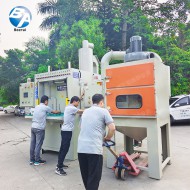 防爆全自動回轉(zhuǎn)轉(zhuǎn)盤式噴砂機 